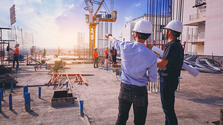Smart,Civil,Architect,Engineer,Inspecting,And,Working,Outdoors,Structure,Building